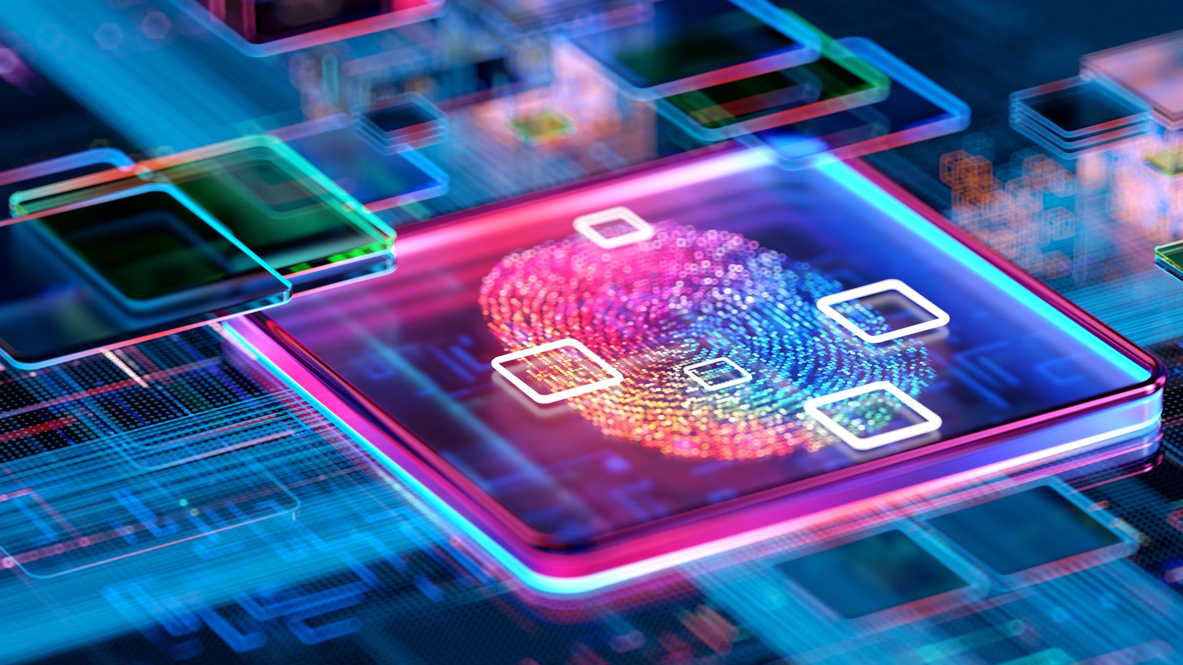 Digital security interface representing data protection